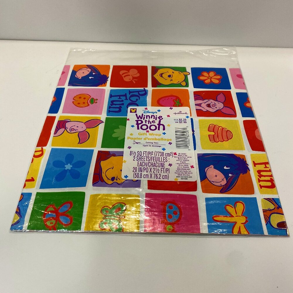 Disney's Winnie the Pooh vtg hallmark Gift wrap